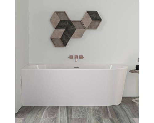 KNIEF Wall XS Corner R Ванна в левый угол 165x75x58xсм, с щелевым переливом, без сл-пер, цвет: белый. 0100-091-06,  0100-255-R