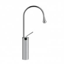 Gessi Goccia Смеситель для раковины на 1 отверстие, высокий, излив 174мм R=90, с фиксированным носиком, цвет: хром. 33809#031