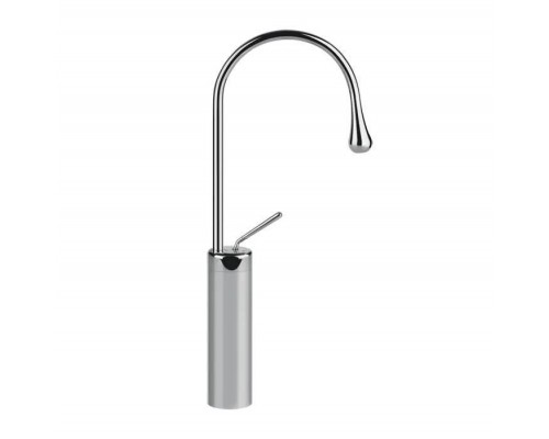 Gessi Goccia Смеситель для раковины на 1 отверстие, высокий, излив 174мм R=90, с фиксированным носиком, цвет: хром. 33809#031