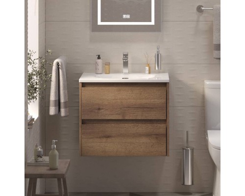 Тумба с раковиной BelBagno Kraft 39 70 rovere tabacco, раковина BB-8099-3-70 Тумба с раковиной BelBagno Kraft 39 70 rovere tabacco, раковина BB-8099-3-70