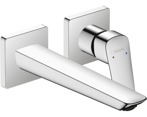 HG 71 256 000 Logis Fine Смеситель для раковины 206 мм, на 2 отв., настен. (внеш. монт. часть)