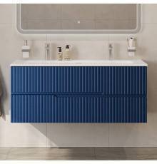 Тумба с раковиной Cezares Duet 120 sapfiro, раковина Cezares CZR-8073-120-1-2