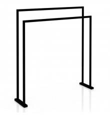 Decor Walther HT 5 Полотенцедержатель двойной 70x16x75см, напольный, цвет: черный. 0503560