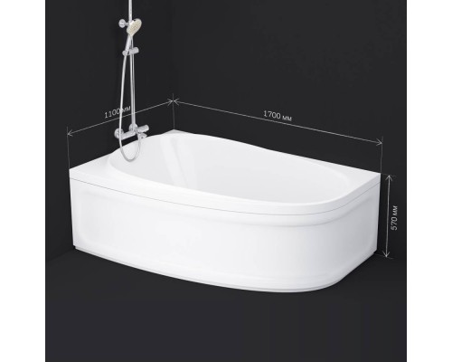 W80A-170L110W-A Ванна акриловая левосторонняя, 170х110 см W80A-170L110W-A Ванна акриловая левосторонняя, 170х110 см