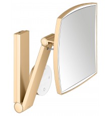 Косметическое зеркало Keuco iLook Move 17613259002 с подсветкой, телескопическое, поворотное, латунь шлифованная