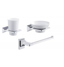 Набор Стакан Rose RG16 RG1612 хром + Мыльница RG1603 хром + Полотенцедержатель RG1606 хром