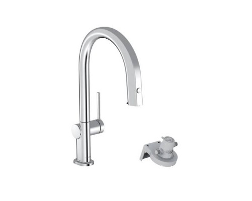 Hansgrohe Aqittura Смеситель для кухни, 1 отв., с вытяжным изливом 1jet и функцией фильтрации, цвет: хром . 76803000 Hansgrohe Aqittura Смеситель для кухни, 1 отв., с вытяжным изливом 1jet и функцией фильтрации, цвет: хром . 76803000
