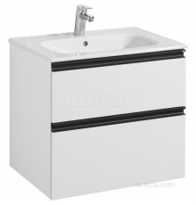 Roca A857458806 Domi Тумба под умывальник, подвесная, 2 ящика, 585х453х515 мм, Белый глянец A857458806