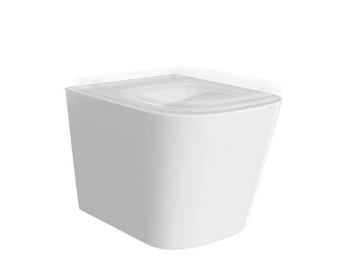 Kerama Marazzi Cubo Унитаз подвесной, безободковый, с крепежом и сиденьем, цвет: белый глянцевый. CU.wc.02 Kerama Marazzi Cubo Унитаз подвесной, безободковый, с крепежом и сиденьем, цвет: белый глянцевый. CU.wc.02