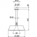 CISAL Shower Верхний душ D220 мм с потолочным держателем L270 мм, цвет: хром. DS01328021