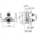 CISAL Встраиваемая часть термостатического смесителя 1/2 с запорным вентилем, ZA00930004. ZA00930004