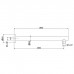 Newform X-STEEL 316 Кронштейн для верхнего душа, настенный., L=350 мм, G1/2, цвет: PVD Brushed gun metal. 29390X.59.064