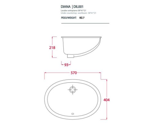 Artceram WASHBASINS DIANA Раковина 57х40 см, без отв., цвет: белый. DIL001 01 00, ACA001 Artceram WASHBASINS DIANA Раковина 57х40 см, без отв., цвет: белый. DIL001 01 00, ACA001