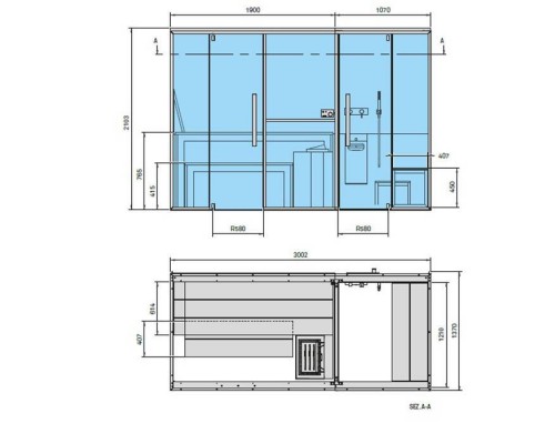 Effegibi Logica Filo СаунаХаммам 300x137х211см, в нишу, цвет: Stone. LO 71 03 0004 Effegibi Logica Filo СаунаХаммам 300x137х211см, в нишу, цвет: Stone. LO 71 03 0004
