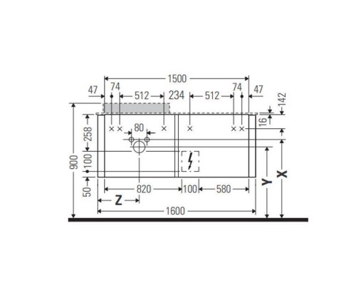 Duravit Happy D.2 Plus Тумба подвесная 160x55х40.8см, с раковиной и 4 ящиками, цвет: белый глянцевый. 2318600000, HP031HL2222, HP4963L2222 Duravit Happy D.2 Plus Тумба подвесная 160x55х40.8см, с раковиной и 4 ящиками, цвет: белый глянцевый. 2318600000, HP031HL2222, HP4963L2222