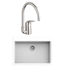 Комплект Мойка Rivelato Axel Х-70 brina + Смеситель Grohe Euroeco