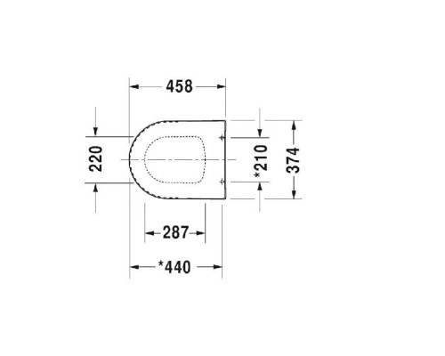 Duravit ME by Starck Сиденье для унитаза, цвет: белый . 0020010000