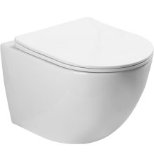 Унитаз подвесной SantiLine SL-5005 безободковый, с микролифтом
