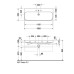 Duravit Happy D.2 Раковина 120x50.5 см, 2 отв., с переливом,  шлифованная, цвет: белый. 2318120026