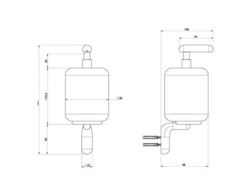 Gessi Goccia Дозатор для жидкого мыла подвесной, цвет: белый. 38013#079