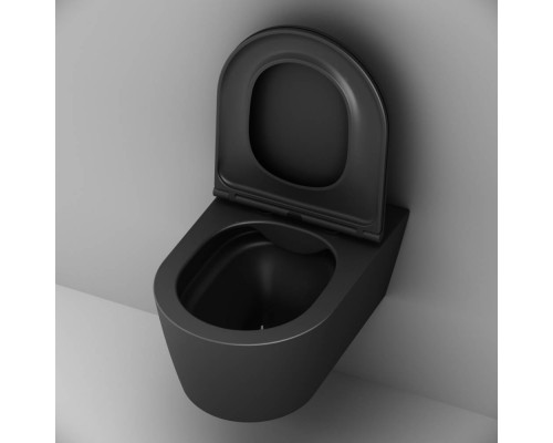 C8F1701MBSC Унитаз подвесной FlashClean с сиденьем микролифт, матовый C8F1701MBSC Унитаз подвесной FlashClean с сиденьем микролифт, матовый