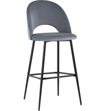 Барный стул Stool Group Меган велюр серый