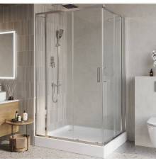 Душевой уголок BelBagno Luce AH-22-125/100-C-Cr, профиль хром, стекло прозрачное