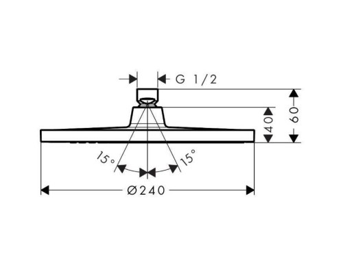 Hansgrohe Crometta S Верхний душ 24см., потолочный/настенный, 1jet, цвет: черный матовый. 27809670, 26723670 Hansgrohe Crometta S Верхний душ 24см., потолочный/настенный, 1jet, цвет: черный матовый. 27809670, 26723670