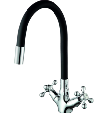 Смеситель для кухни D-lin D153807-1 с гибким изливом, черный