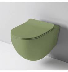 Artceram FILE 2.0 Унитаз подвесной 53х37см, безободковый, с крепежом, цвет: verde salvia. FLV004 44 00