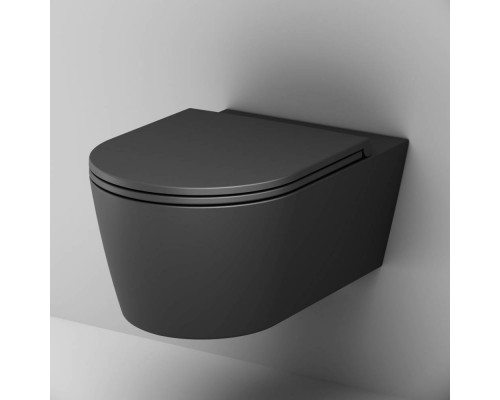 C8F1701MBSC Унитаз подвесной FlashClean с сиденьем микролифт, матовый C8F1701MBSC Унитаз подвесной FlashClean с сиденьем микролифт, матовый