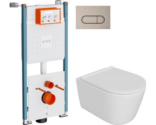 Комплект Унитаз подвесной DIWO Архангельск 0800 + Инсталляция VitrA V-Fix Core 732-5800-01PV + Кнопка Root Round 740-2295 никель Комплект Унитаз подвесной DIWO Архангельск 0800 + Инсталляция VitrA V-Fix Core 732-5800-01PV + Кнопка Root Round 740-2295 никель