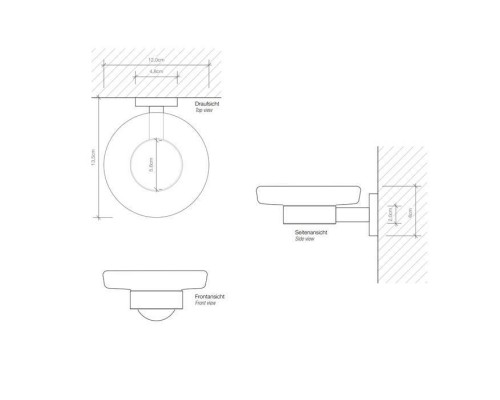 Decor Walther Basic WSS Мыльница подвесная, цвет: черный матовый. 0530760 Decor Walther Basic WSS Мыльница подвесная, цвет: черный матовый. 0530760