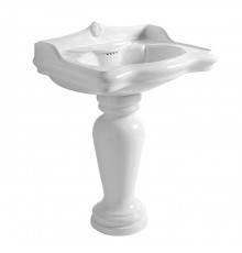 Azzurra Jubilaeum Раковина 70x55xH32,5 см, с пьедесталом 27xH68 см, 1 отв., цвет: Bianco lucido. JUCLT0000000BI/(JUB300 bi),  JULP0705500MBI/(JUB200/M bi)*1