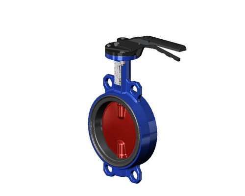 Затвор дисковый Tecofi VPI4448-08 Ду250 поворотный межфланцевый с ручкой PN16. VPI4448-08EP0250