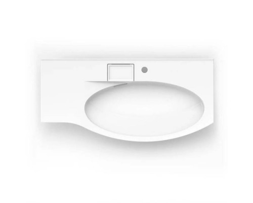 Kerama Marazzi Riva Раковина 100.7х48х15см., накладная, мебельная, с крепежом, правая, 1 отв., с переливом, цвет: белый глянцевый Kerama Marazzi Riva Раковина 100.7х48х15см., накладная, мебельная, с крепежом, правая, 1 отв., с переливом, цвет: белый глянцевый