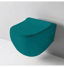 Artceram File 2.0 Унитаз подвесной 52х36cм., безободковый, с крепежом, цвет Green foresta. FLV004 43 00