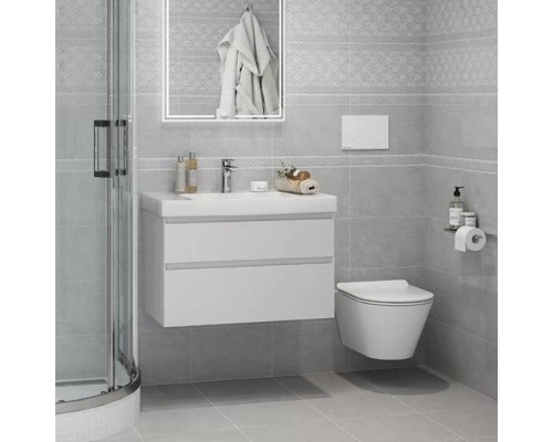 Kerama Marazzi Cubo Унитаз подвесной, безободковый, с крепежом и сиденьем, цвет: белый глянцевый. CU.wc.02 Kerama Marazzi Cubo Унитаз подвесной, безободковый, с крепежом и сиденьем, цвет: белый глянцевый. CU.wc.02