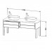 Duravit Luv База напольная для двух раковин 178.8x57х74.3см., 2 выдв.ящика, со столешницей каменной, цвет: белый. LU9562B3636, 0380600000, LU9467B1717