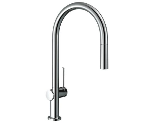 Hansgrohe Talis M54 Смеситель для кухни, на 1 отв, излив 21cм., с вытяжным изливом, цвет: хром. 72802000 Hansgrohe Talis M54 Смеситель для кухни, на 1 отв, излив 21cм., с вытяжным изливом, цвет: хром. 72802000