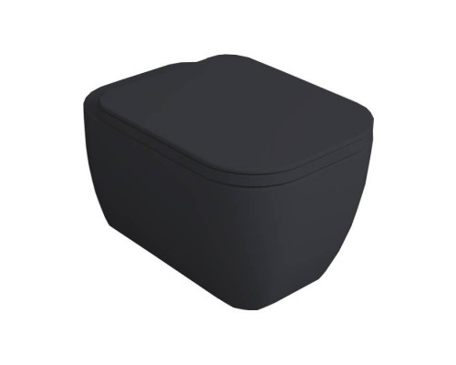 Simas Henges Унитаз подвесной 38х55см., безободковый, цвет: antracite matt. HE18 antracite  matt