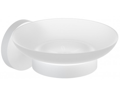 Timo 13021/16 Saona Мыльница Ø109 мм, латунь, стекло, белый матовый 13021/16