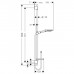 Hansgrohe Raindance Select E Душевой набор: штанга 90см., ручной душ 120, 3jet (Rain, RainAir, WhirlAir), мыльница, шланг, цвет: белый/хром. 26621400