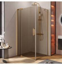 Душевой уголок Cezares Slider AH 1 90-100/110 BR BORO профиль брашированное золото, стекло бронза