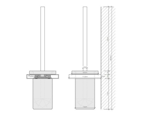 Decor Walther DW 94 Туалетный ершик, подвесной, цвет: хром. 0848000 Decor Walther DW 94 Туалетный ершик, подвесной, цвет: хром. 0848000