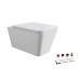 Alice Hide Square Унитаз 55х35см., подвесной, безободковый, с сиденьем и крышкой с микролифтом, с набором для крепления, цвет: белый матовый. 31210109SET