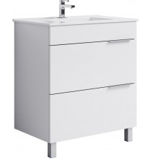 AQ Br.01.07/2/W Бриг Тумба под умывальник, на ножках, 2 ящика, белый 720х835х445 мм Br.01.07/2/W