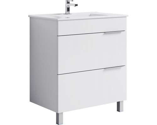 AQ Br.01.07/2/W Бриг Тумба под умывальник, на ножках, 2 ящика, белый 720х835х445 мм Br.01.07/2/W