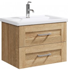 AQ FOS01072DS Фостер Тумба под умывальник подвесная, 2 ящика, дуб сонома, 710х540х460 мм FOS01072DS