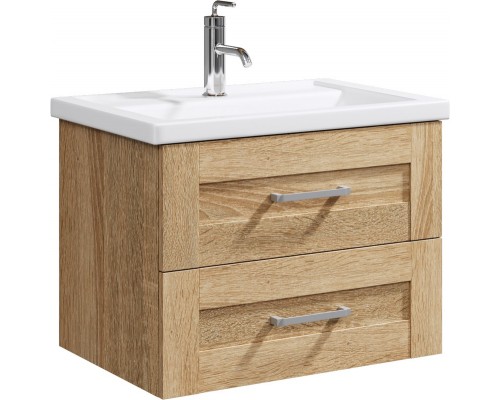 AQ FOS01072DS Фостер Тумба под умывальник подвесная, 2 ящика, дуб сонома, 710х540х460 мм FOS01072DS